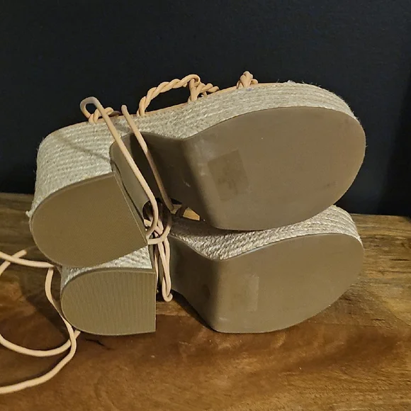 Marc Fisher Tan Espadrille Wedges - Picture 3 of 4